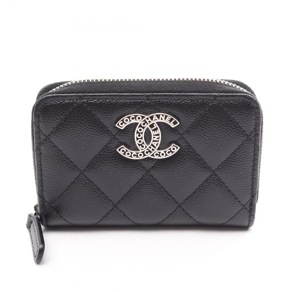 CHANEL Black Caviar Leather Wallet